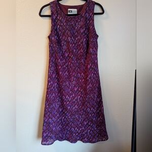 NWOT I.N. Studio Purple Patterned Dress Size 10